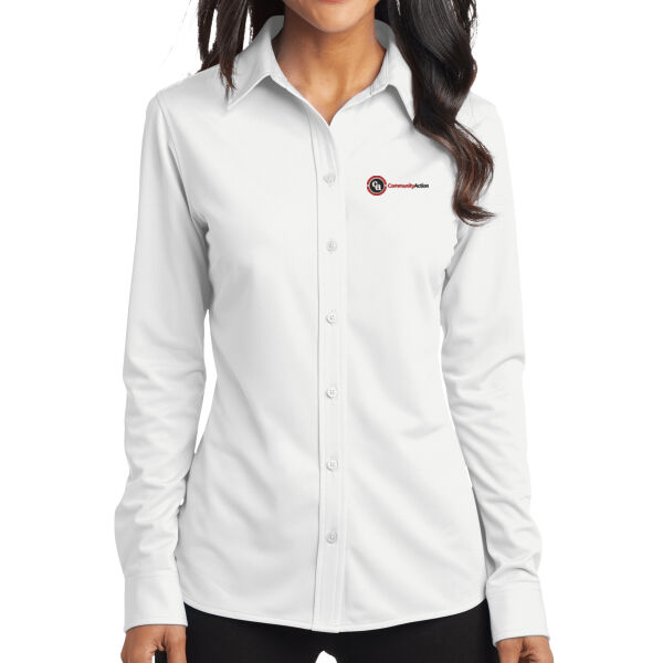 Port Authority® Women's Dimension Knit Dress Shirt Thumbnail
