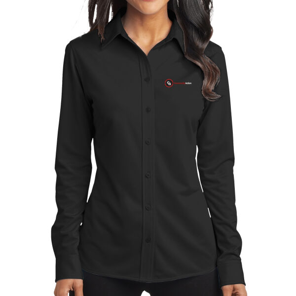 Port Authority® Women's Dimension Knit Dress Shirt Thumbnail